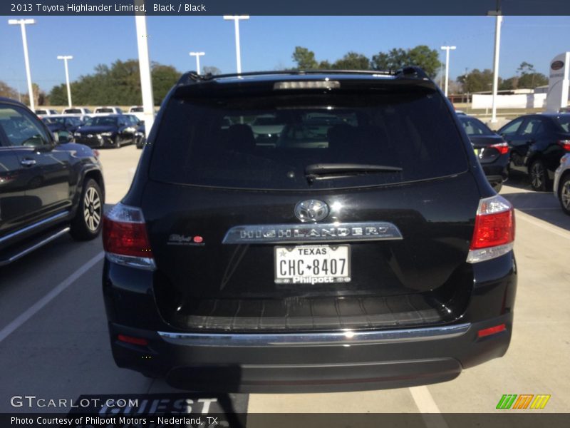 Black / Black 2013 Toyota Highlander Limited