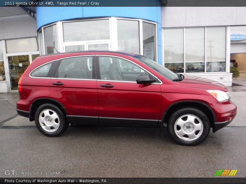 Tango Red Pearl / Gray 2011 Honda CR-V LX 4WD