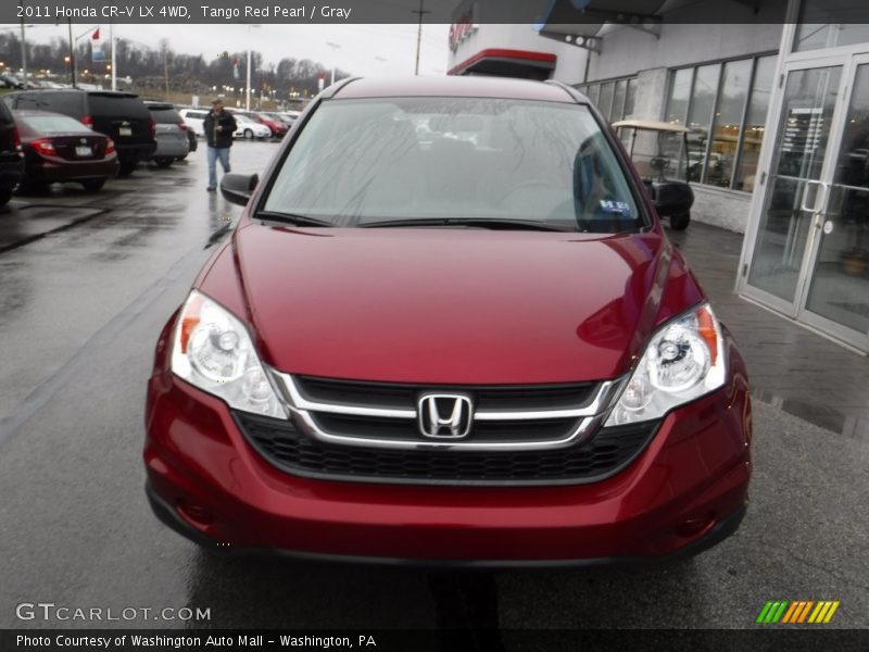 Tango Red Pearl / Gray 2011 Honda CR-V LX 4WD
