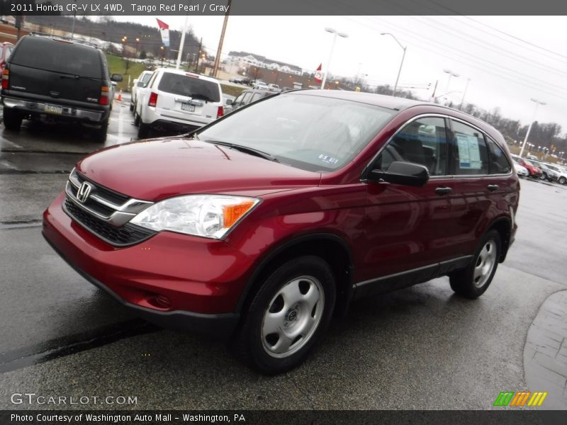 Tango Red Pearl / Gray 2011 Honda CR-V LX 4WD