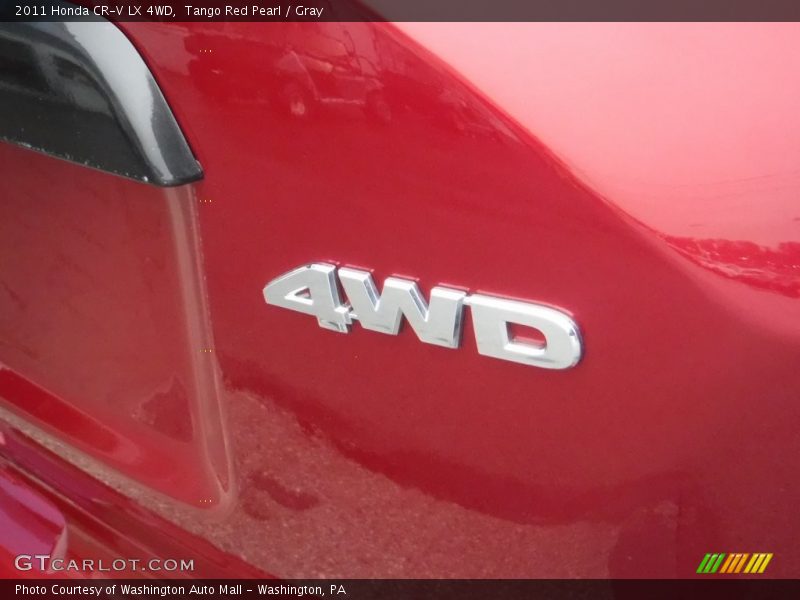 Tango Red Pearl / Gray 2011 Honda CR-V LX 4WD