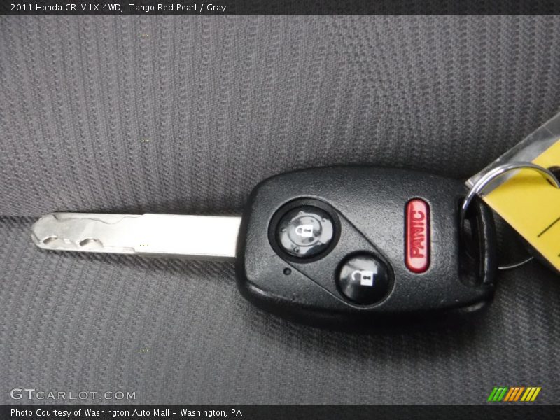 Tango Red Pearl / Gray 2011 Honda CR-V LX 4WD