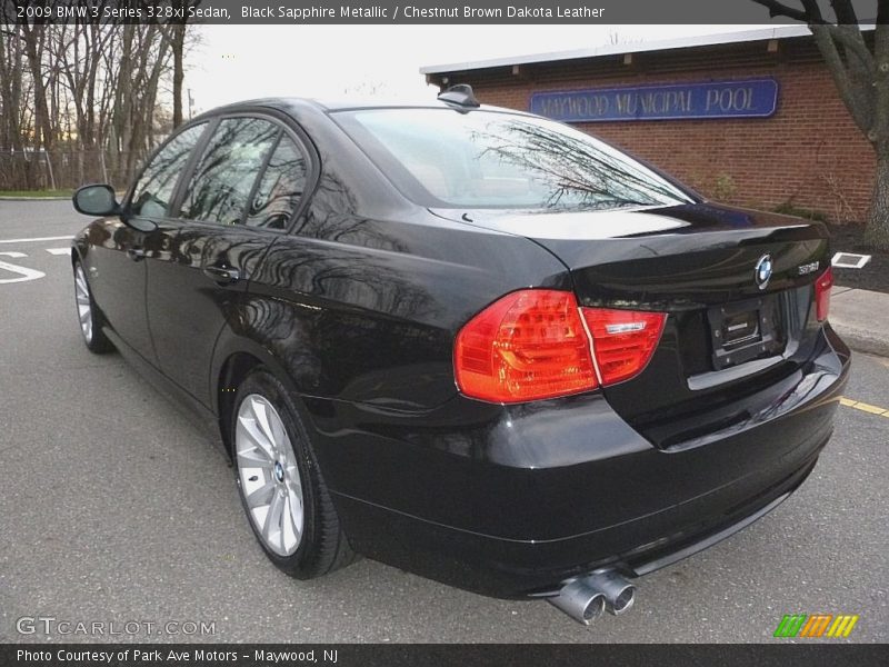 Black Sapphire Metallic / Chestnut Brown Dakota Leather 2009 BMW 3 Series 328xi Sedan