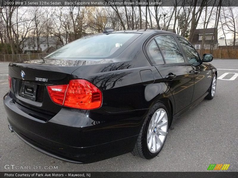 Black Sapphire Metallic / Chestnut Brown Dakota Leather 2009 BMW 3 Series 328xi Sedan