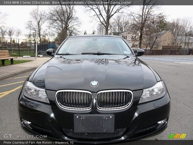 Black Sapphire Metallic / Chestnut Brown Dakota Leather 2009 BMW 3 Series 328xi Sedan