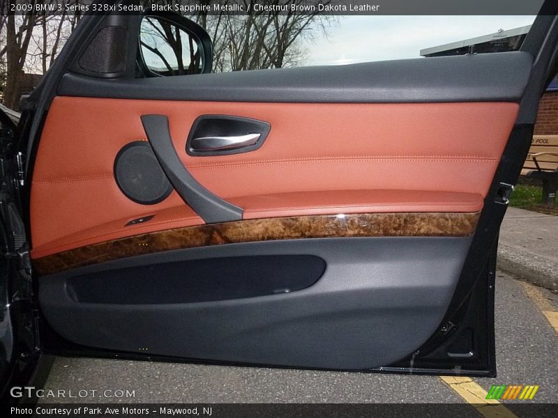 Black Sapphire Metallic / Chestnut Brown Dakota Leather 2009 BMW 3 Series 328xi Sedan