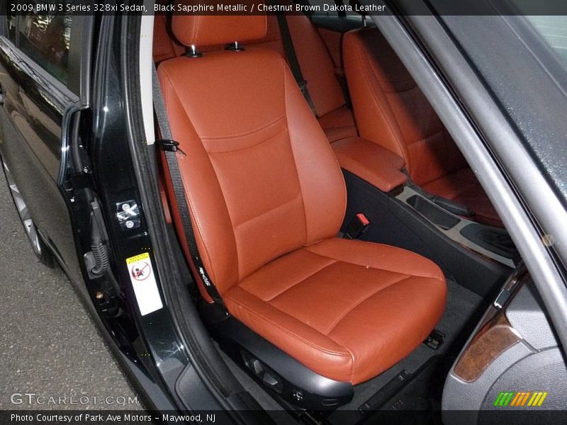 Black Sapphire Metallic / Chestnut Brown Dakota Leather 2009 BMW 3 Series 328xi Sedan