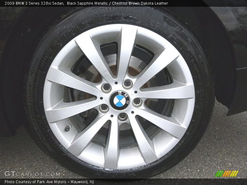 Black Sapphire Metallic / Chestnut Brown Dakota Leather 2009 BMW 3 Series 328xi Sedan