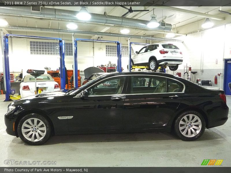 Jet Black / Saddle/Black Nappa Leather 2011 BMW 7 Series 750Li xDrive Sedan