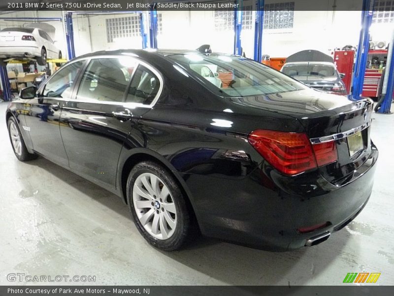 Jet Black / Saddle/Black Nappa Leather 2011 BMW 7 Series 750Li xDrive Sedan