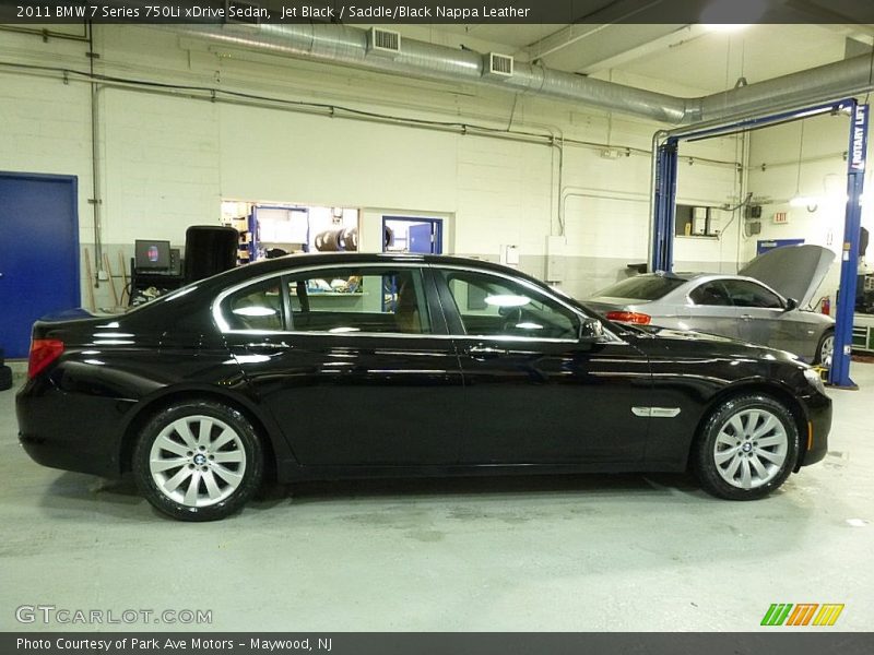 Jet Black / Saddle/Black Nappa Leather 2011 BMW 7 Series 750Li xDrive Sedan