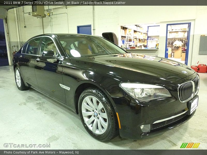 Jet Black / Saddle/Black Nappa Leather 2011 BMW 7 Series 750Li xDrive Sedan