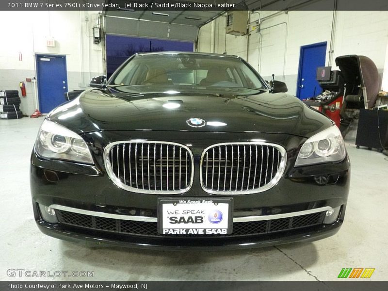 Jet Black / Saddle/Black Nappa Leather 2011 BMW 7 Series 750Li xDrive Sedan