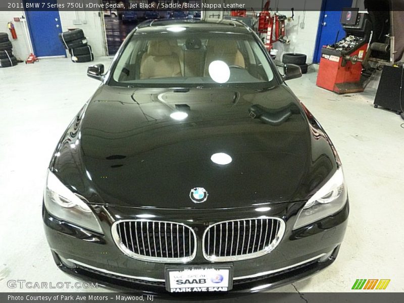 Jet Black / Saddle/Black Nappa Leather 2011 BMW 7 Series 750Li xDrive Sedan