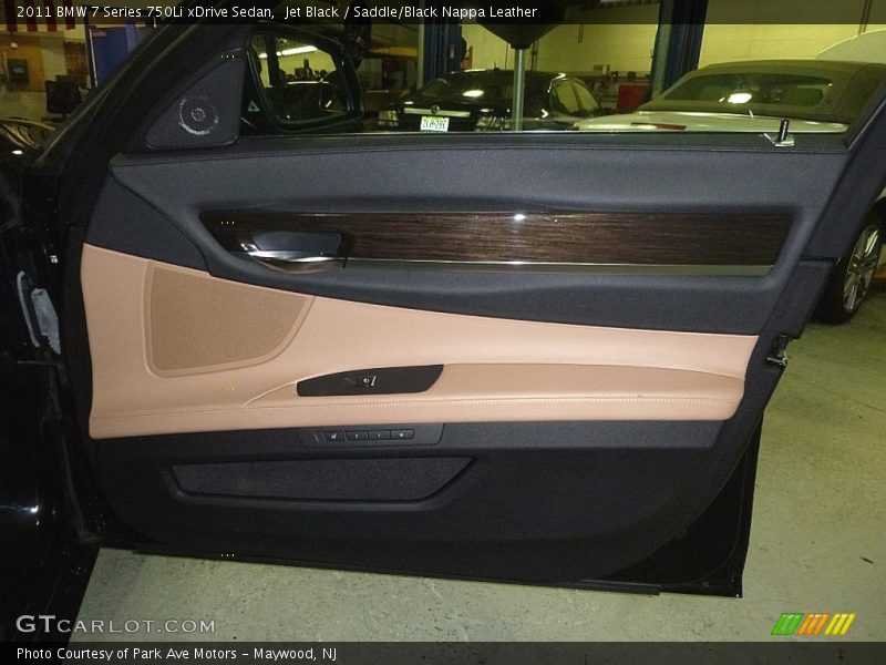 Jet Black / Saddle/Black Nappa Leather 2011 BMW 7 Series 750Li xDrive Sedan