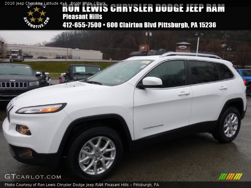 Bright White / Black 2016 Jeep Cherokee Latitude 4x4