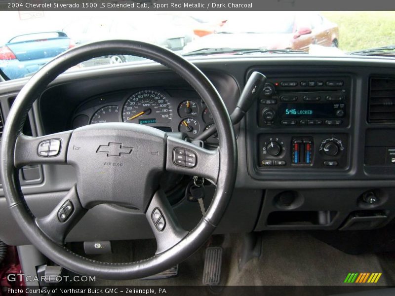 Sport Red Metallic / Dark Charcoal 2004 Chevrolet Silverado 1500 LS Extended Cab