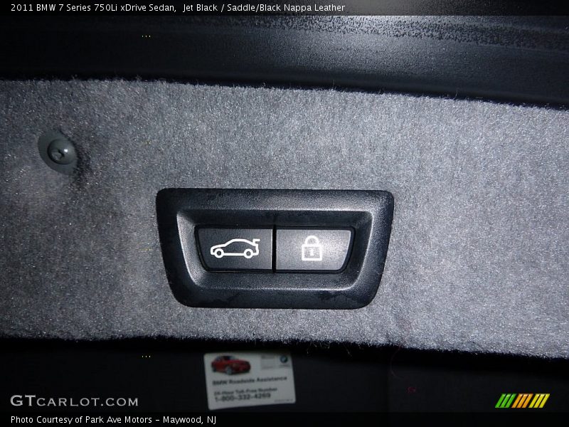 Jet Black / Saddle/Black Nappa Leather 2011 BMW 7 Series 750Li xDrive Sedan