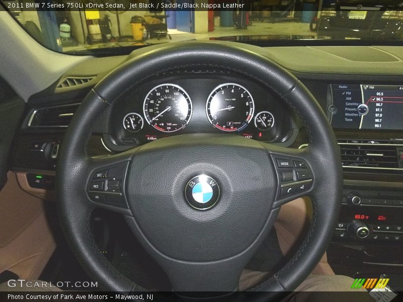Jet Black / Saddle/Black Nappa Leather 2011 BMW 7 Series 750Li xDrive Sedan