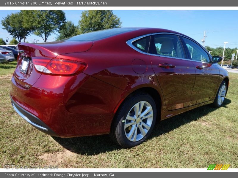 Velvet Red Pearl / Black/Linen 2016 Chrysler 200 Limited