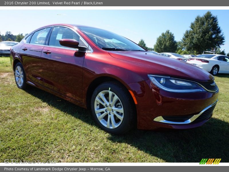 Velvet Red Pearl / Black/Linen 2016 Chrysler 200 Limited