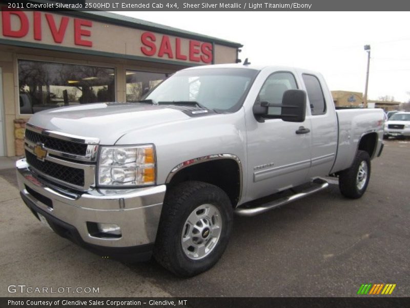 Sheer Silver Metallic / Light Titanium/Ebony 2011 Chevrolet Silverado 2500HD LT Extended Cab 4x4
