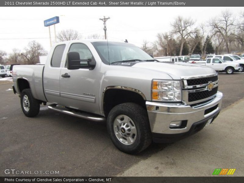 Sheer Silver Metallic / Light Titanium/Ebony 2011 Chevrolet Silverado 2500HD LT Extended Cab 4x4