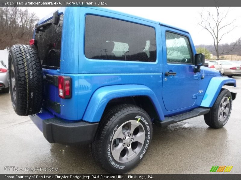 Hydro Blue Pearl / Black 2016 Jeep Wrangler Sahara 4x4