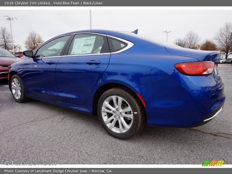Vivid Blue Pearl / Black/Linen 2016 Chrysler 200 Limited