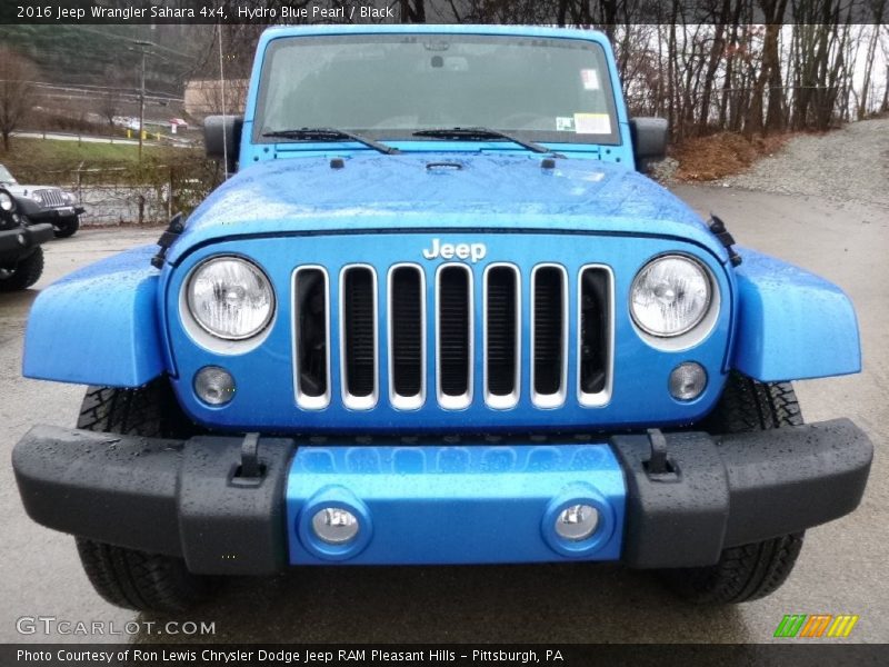 Hydro Blue Pearl / Black 2016 Jeep Wrangler Sahara 4x4