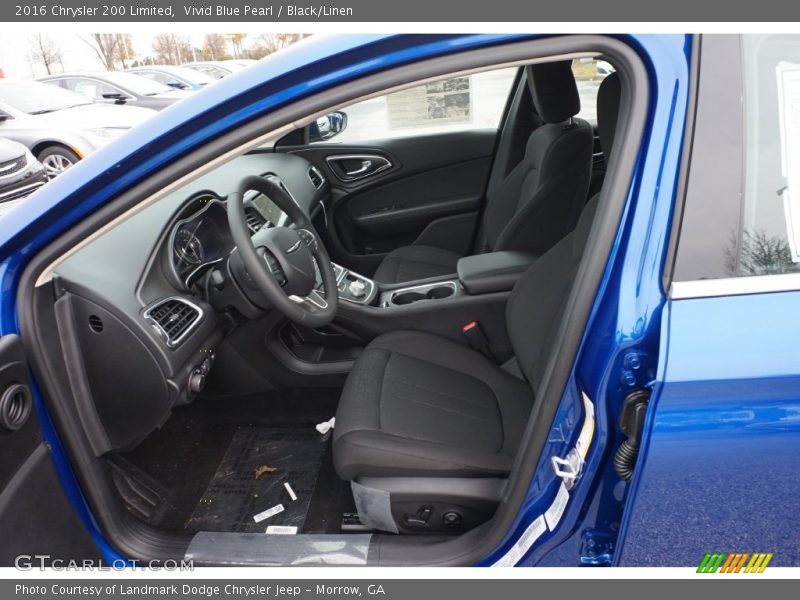 Vivid Blue Pearl / Black/Linen 2016 Chrysler 200 Limited