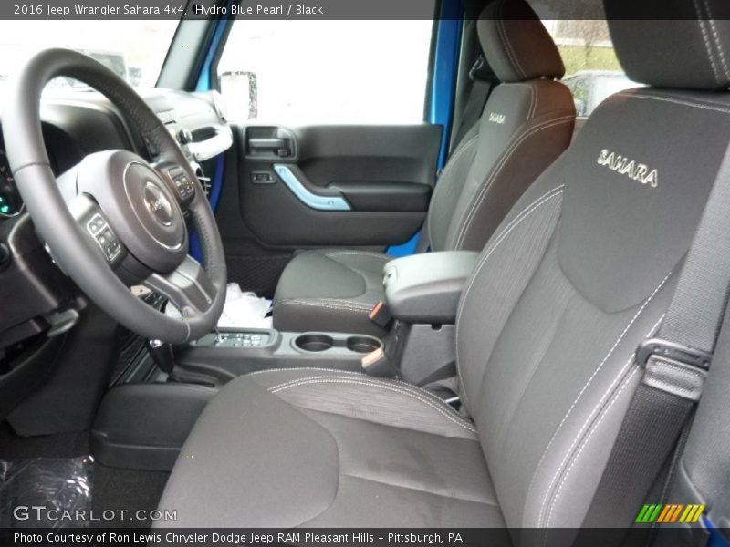 Hydro Blue Pearl / Black 2016 Jeep Wrangler Sahara 4x4