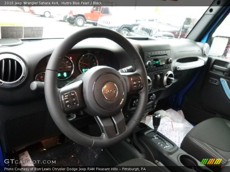 Hydro Blue Pearl / Black 2016 Jeep Wrangler Sahara 4x4