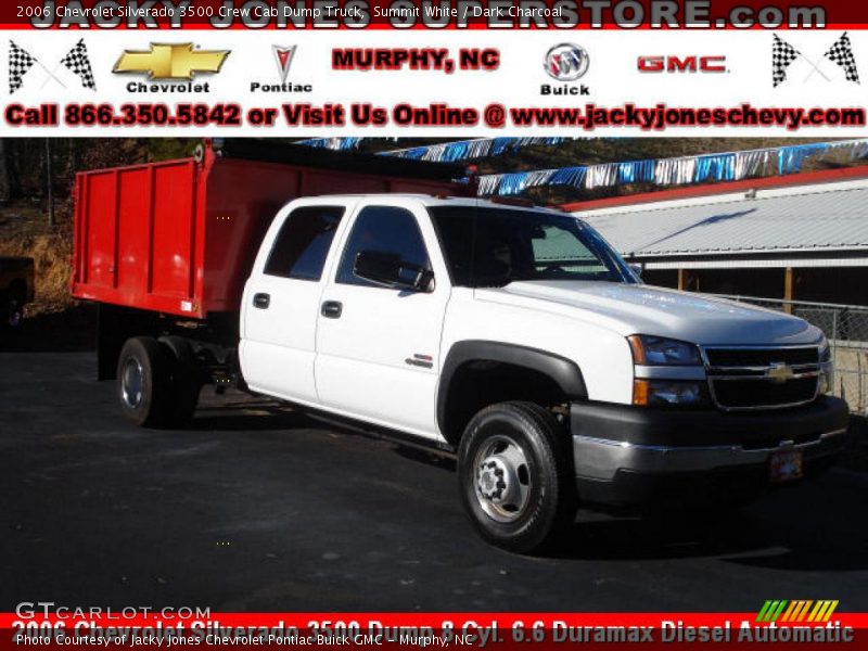 Summit White / Dark Charcoal 2006 Chevrolet Silverado 3500 Crew Cab Dump Truck