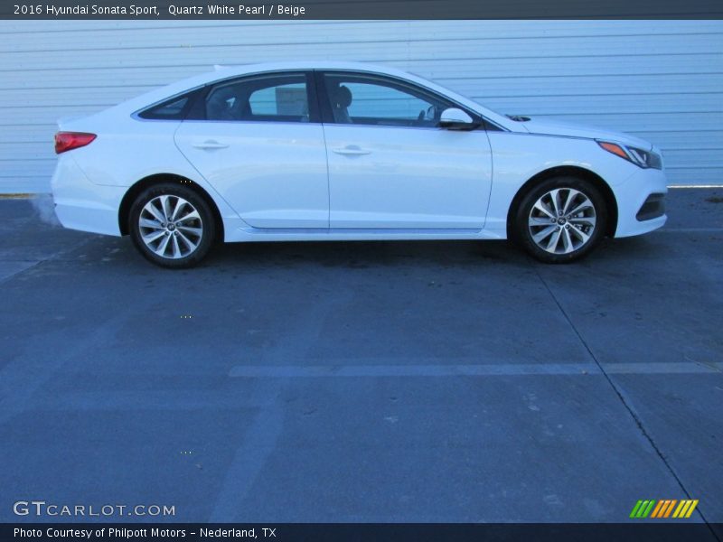 Quartz White Pearl / Beige 2016 Hyundai Sonata Sport