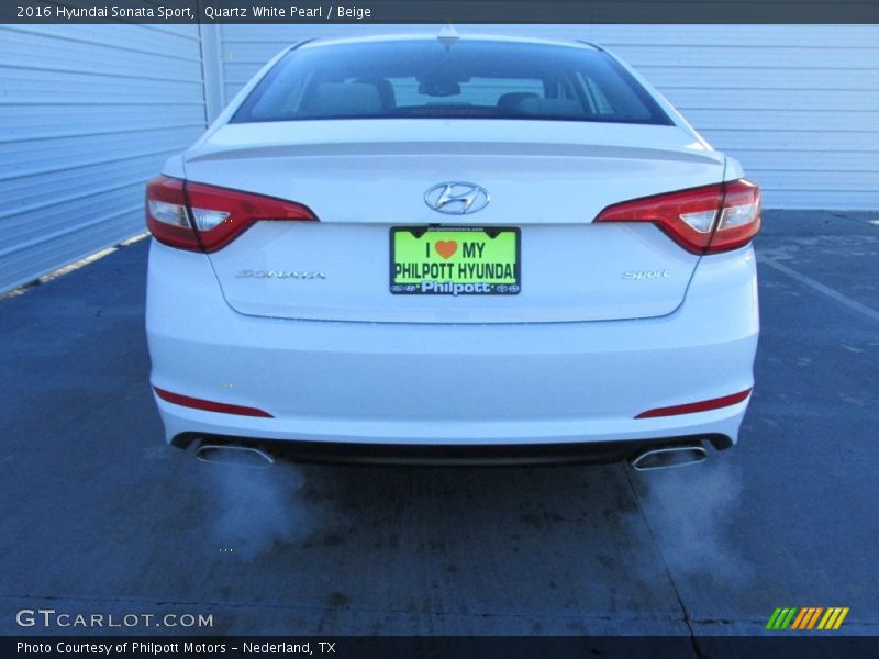 Quartz White Pearl / Beige 2016 Hyundai Sonata Sport