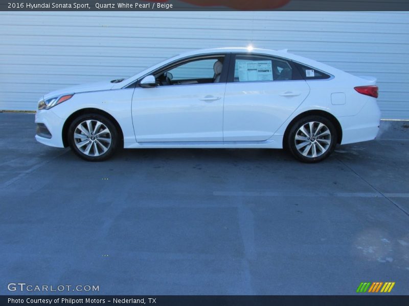 Quartz White Pearl / Beige 2016 Hyundai Sonata Sport