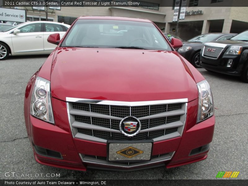 Crystal Red Tintcoat / Light Titanium/Ebony 2011 Cadillac CTS 3.0 Sedan