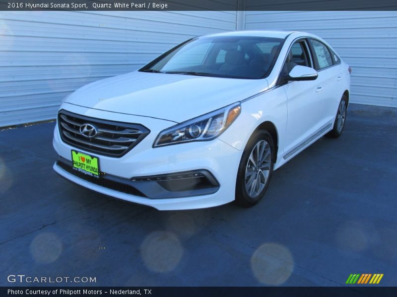 Quartz White Pearl / Beige 2016 Hyundai Sonata Sport