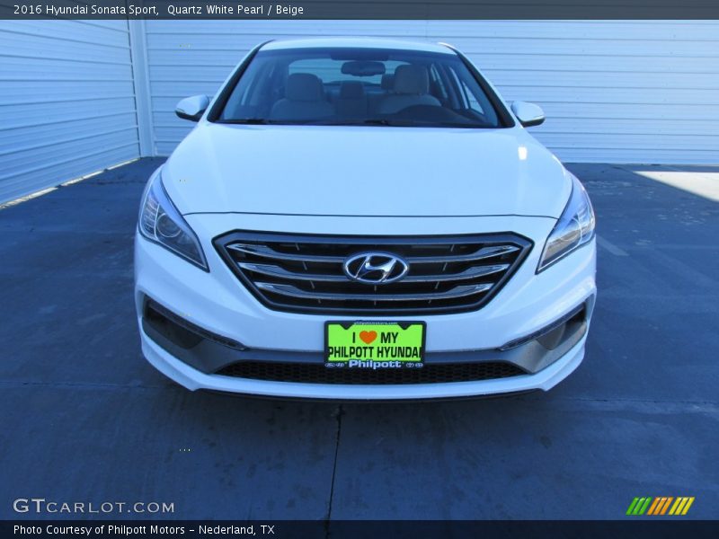 Quartz White Pearl / Beige 2016 Hyundai Sonata Sport