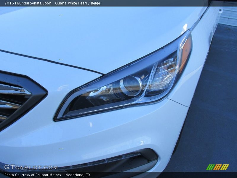 Quartz White Pearl / Beige 2016 Hyundai Sonata Sport