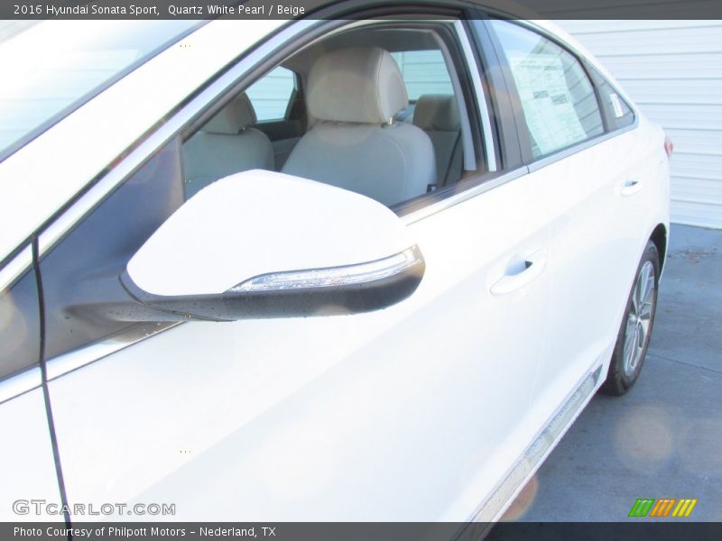 Quartz White Pearl / Beige 2016 Hyundai Sonata Sport