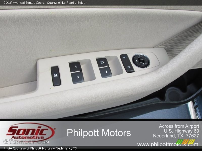 Quartz White Pearl / Beige 2016 Hyundai Sonata Sport