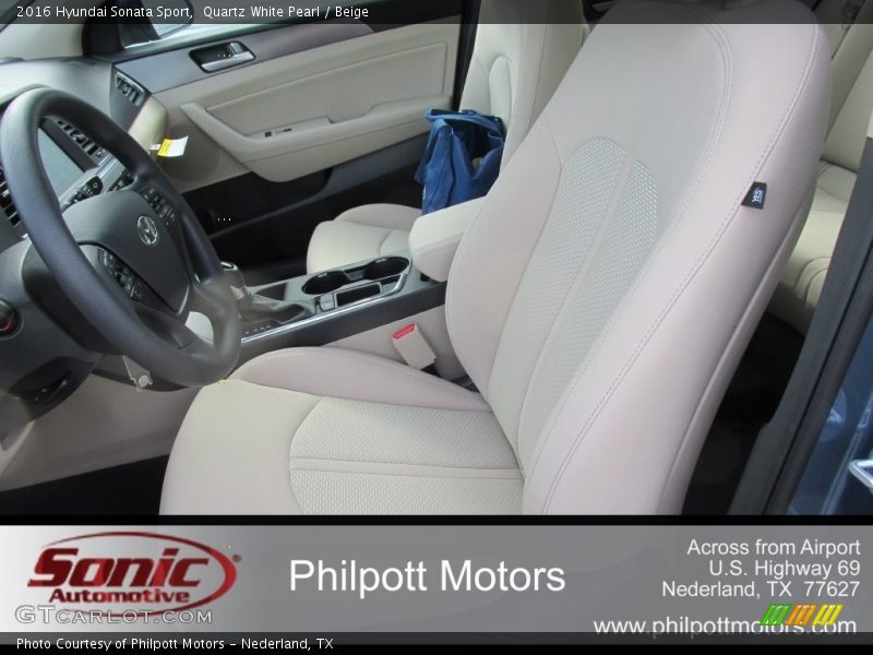 Quartz White Pearl / Beige 2016 Hyundai Sonata Sport