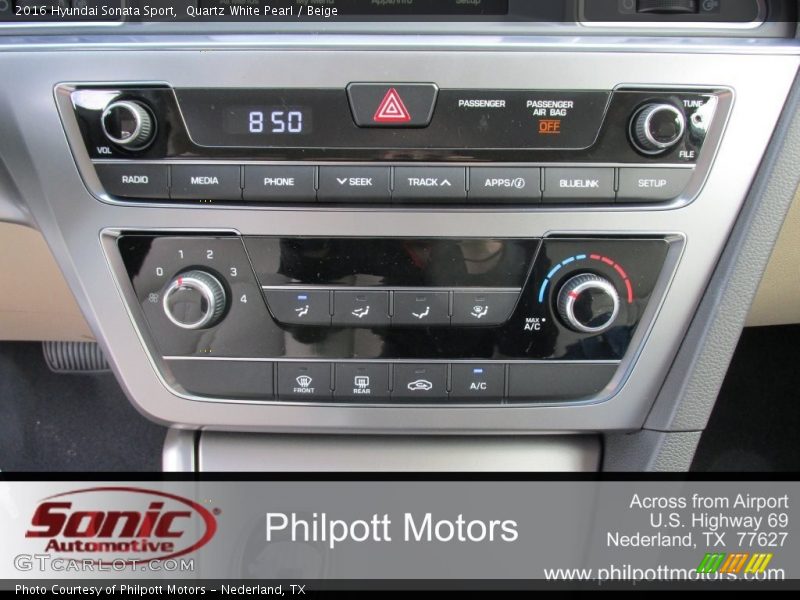 Quartz White Pearl / Beige 2016 Hyundai Sonata Sport