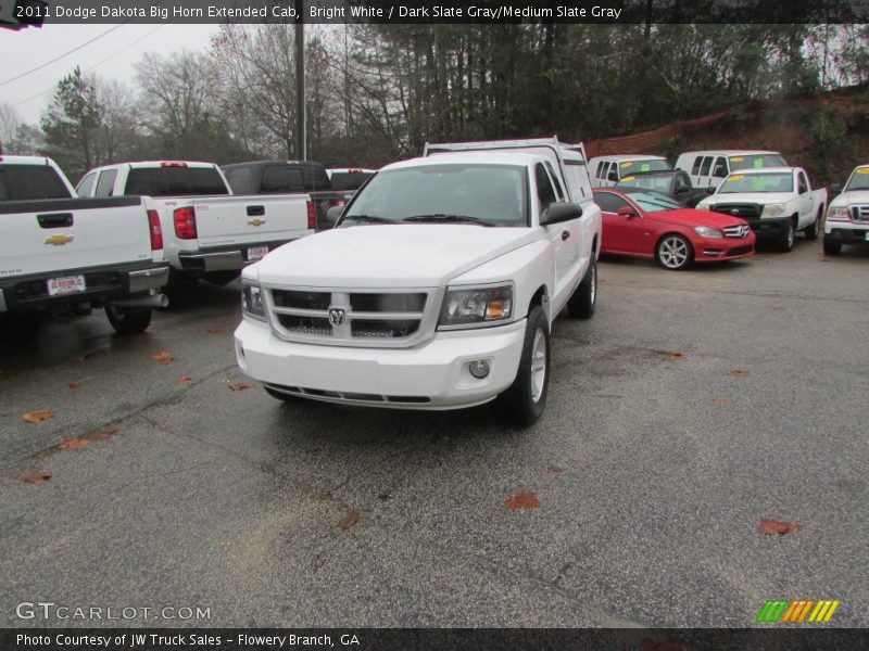 Bright White / Dark Slate Gray/Medium Slate Gray 2011 Dodge Dakota Big Horn Extended Cab