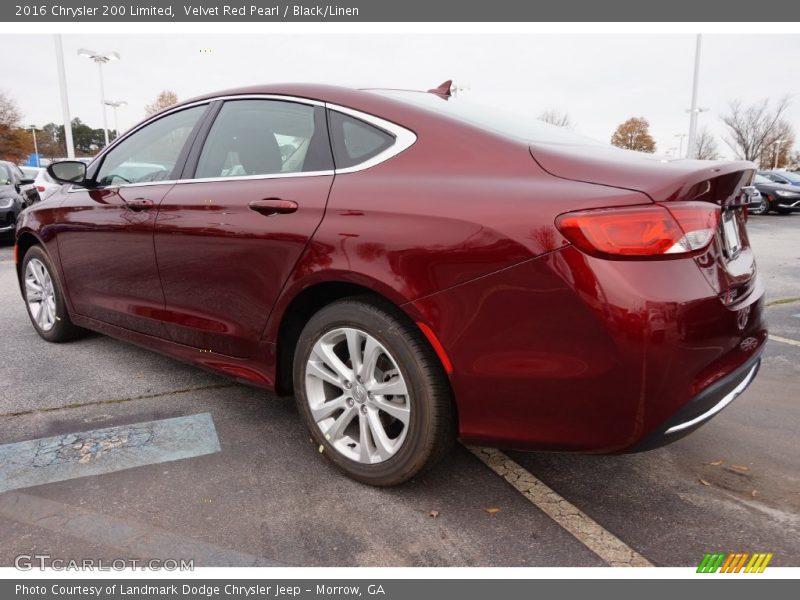 Velvet Red Pearl / Black/Linen 2016 Chrysler 200 Limited