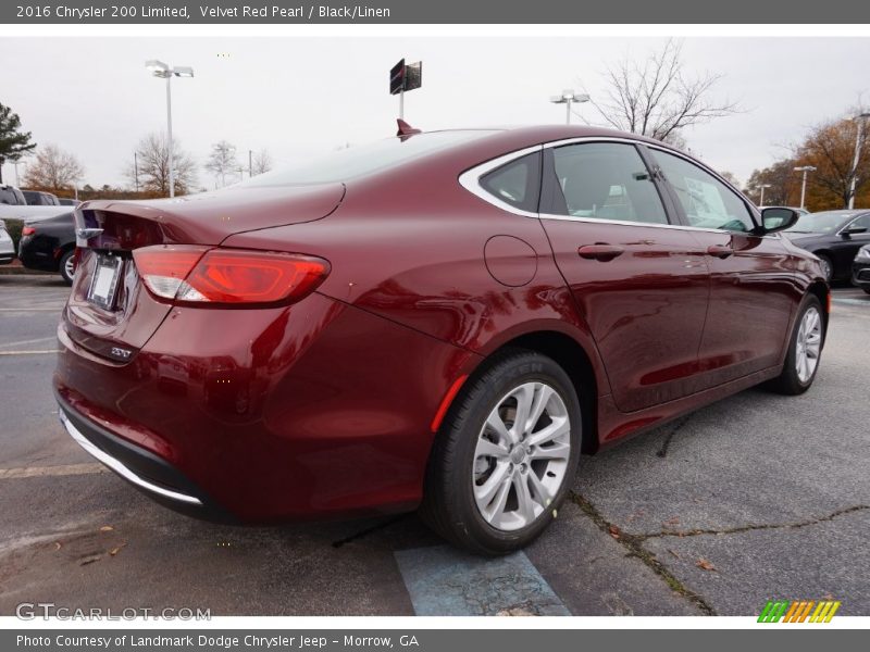 Velvet Red Pearl / Black/Linen 2016 Chrysler 200 Limited