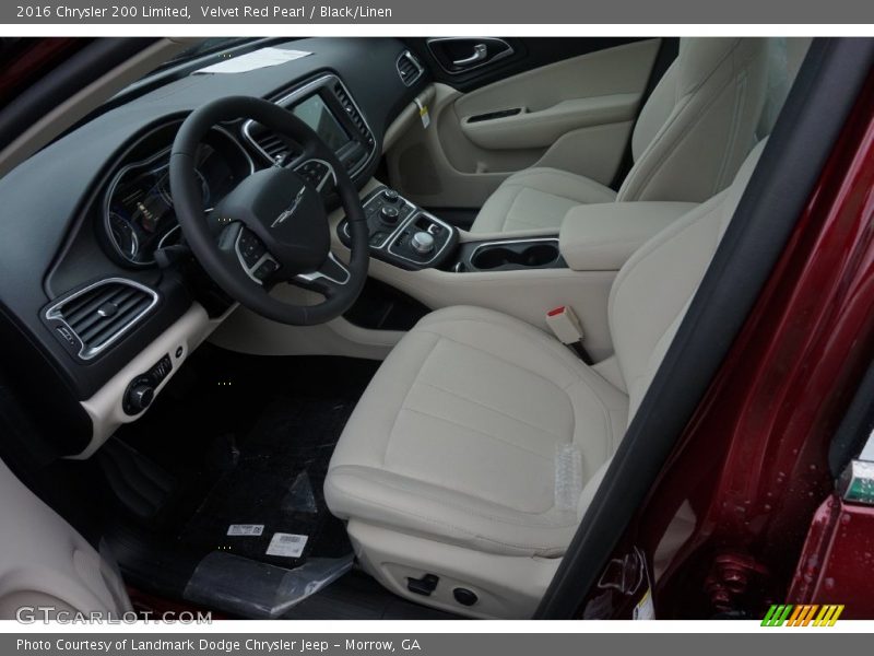 Velvet Red Pearl / Black/Linen 2016 Chrysler 200 Limited