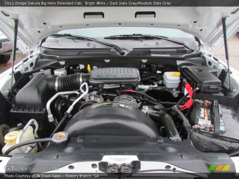 Bright White / Dark Slate Gray/Medium Slate Gray 2011 Dodge Dakota Big Horn Extended Cab